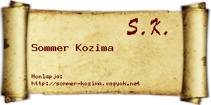 Sommer Kozima névjegykártya